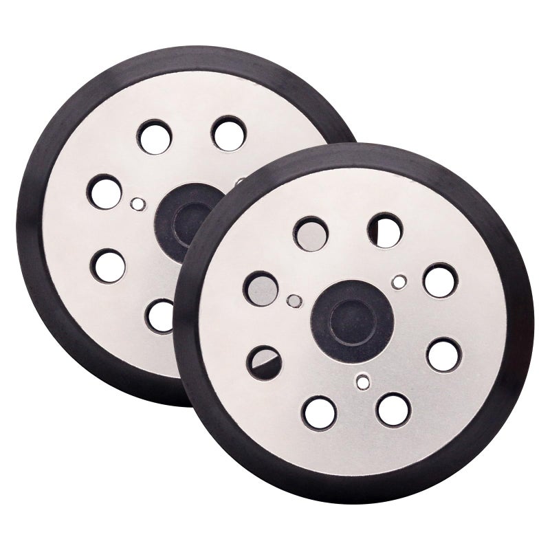 SHUTTLE GENIUS 5"" Orbital Sander Replacement Pad Hook and Loop, 5 Inch 8 Hole Metal Sander Pads Compatible with Makita BO5010, BO5030K, BO5031K Random Orbital Sander (2 Pack) - Image 1